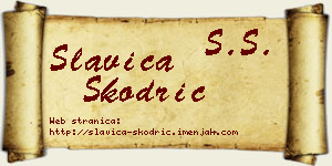 Slavica Škodrić vizit kartica